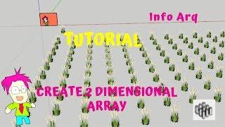 Create 2 dimensional array - 1001bit plugin SketchUp