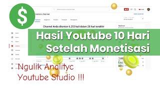 Penghasilan Youtube 10 Hari Setelah Monetisasi | Gaji Youtuber Pemula