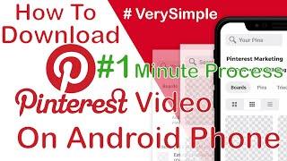 #Howto #Download #Pinterest Video on #Android Phone | Without Downloader App | #SocialMediaTips2021