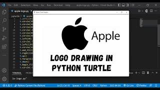 APPLE Logo Drawing Using Python Turtle | Python Turtle Graphics | Python Animation | iPhone| @Apple