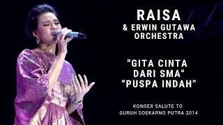 Raisa - Gita Cinta dari SMA/Puspa Indah (Konser Erwin Gutawa Salute to Guruh Soekarno Putra 2014)