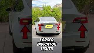 2022 vs 2021 Tesla Model 3 Tail Light Upgrade!#shorts #teslamodel3