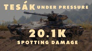 Tesák - Under Pressure - 20,1k Spotting Damage - World of Tanks (Full Battle)