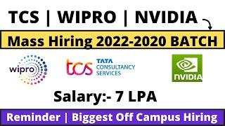 Biggest Off-Campus Hiring | TCS | Wipro | Nvidia Hiring 2022-2020 BATCH | Must Apply | Courses