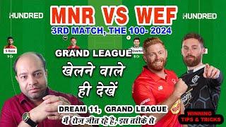 MNR vs WEF Dream11 Analysis, WEF vs MNR Dream11 Prediction, Welsh Fire vs Manchester, The Hundred