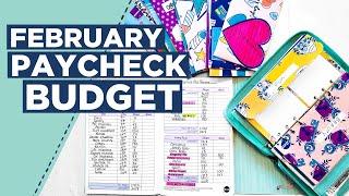 FEBRUARY PAYCHECK BUDGET | Budget With Me + Budget Tips