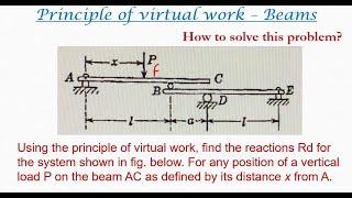 Virtual work beams |  Two beams with roller supports and  point loads - 18