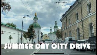 Summer Day City Drive Kyiv 4K