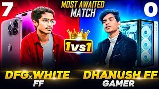 FINALLY...THE MOST AWAITED MATCH DFGxWHITE-FF VS DHANUSH FF GAMER 0-7FREE FIRE IN TELUGU #DFG