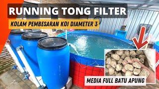 Pasang filtrasi kolam terpal diameter 3 | Air jadi makin jernih dan sehat bosku ‼️