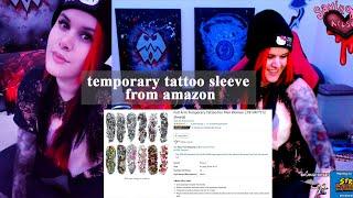 Temporary Tattoo Arm Sleeve from Amazon Live Stream on Twitch