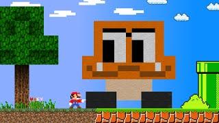 When Everything Mario Touches Turns into Minecraft?