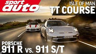 Porsche 911 R vs. 911 S/T | No speed Limit run | Isle of Man