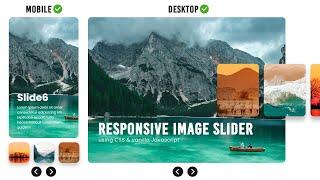 How To Create Responsive Image Slider In HTML CSS & Javascript