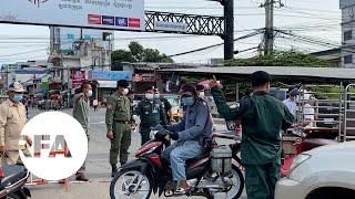 Roadblocks in Phnom Penh as Authorities Enforce a COVID-19 Lockdown