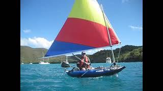 Sailing Sea Eagle 300X Kayak with SailboatsToGo.com Sail Kit