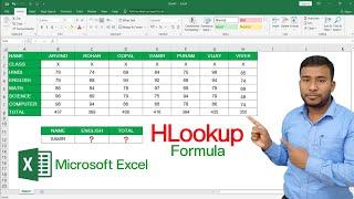 How to apply HLookup in Microsoft Excel | HLookup in MS Excel