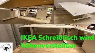 Flexispot Sanodesk EZ1 Aufbauanleitung mit  IKEA Linnmon elektrisch und höhenverstellbar