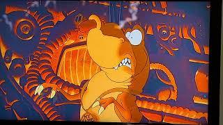 We're Back! A Dinosaur's Story (1993)- Rex meets other three dinosaurs/eating hotdog (HD)