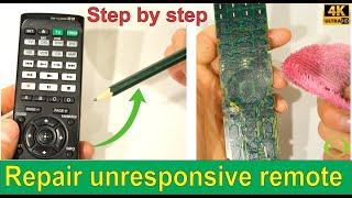 How to repair an unresponsive remote control with a pencil - water damage.