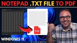 How To Convert Notepad .TXT File to PDF Document