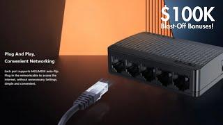 Dudunai High Speed 5-Port Ethernet Switch | $100k Bonuses in Description