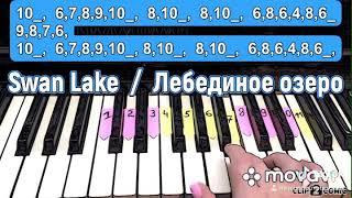 Swan Lake Tchaikovsky piano for beginners/ Чайковский Лебединое озеро урок на пианино