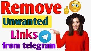 how to set auto remove unwanted links on telegram || Remove links from telegram groups autometic