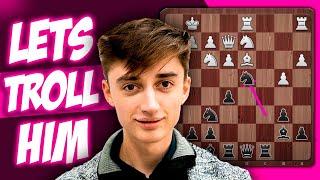 Dubov Plays Against Strong Russian Grandmaster and Sacrifices Knight to Troll Him