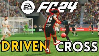 How to do DRIVEN CROSS in FC 24? #fc24