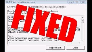 How to fix crash error Gta SAMP !?
