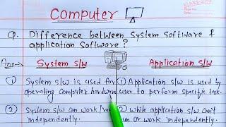 Difference between System Software and Application Software