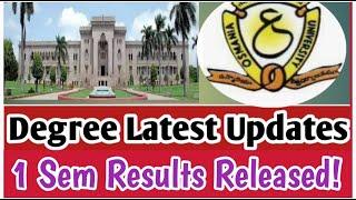 OU latest updates//Ou Degree 1sem Results Released 2023//Results link//BA,Bcom, bba, bsc//