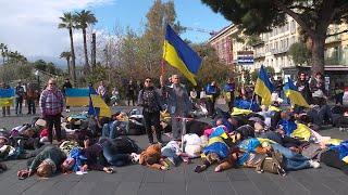 Nice : manifestation en soutien aux enfants victimes de la guerre en Ukraine