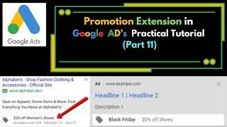 Promotion Extension in Google ADs Tutorial 2025 Hindi | How to Create Promotion Extensions in PPC