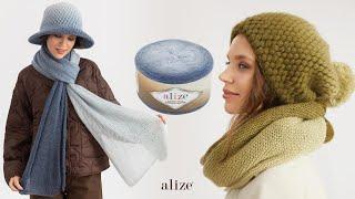 Hat & Scarf Fashion with Alize Angora Gold Ombre Batik