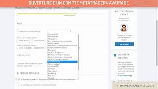 Metatrader 4 : Trader en reel - Ouverture d'un compte SÉCURISÉ - Avatrade Broker