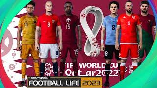 Final Update Mega National Team Kitpack World Cup 2022 PES 2021 - High Quality Textures | SMOKEPATCH