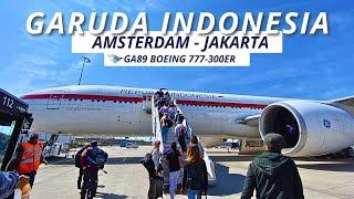 [TRIP REPORT]️14 Hours! | Garuda Indonesia GA89 | Amsterdam to Jakarta | ECONOMY | BOEING 777-300ER
