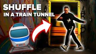 Dancing SHUFFLE in a TRAIN TUNNEL (Secret Spot)