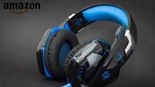 Kotion Each G2000 Edition Over the Ear Headsets with Mic & LED -  (Black/Blue)