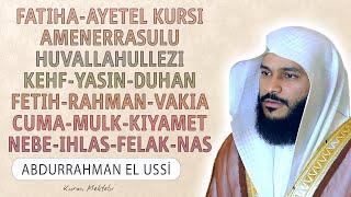 Fatiha Ayetel Kursi Amenerrasulu Kehf Yasin Fetih Vakia Duhan Rahman Cuma Mulk Nebe ihlas Felak Nas