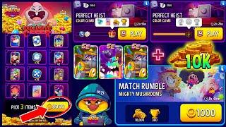 EXCLUSIVE OFFER/ Mighty Mushrooms Rumble 10K COINS/ 2 Solo Color Climb Perfect Heist 8000p & 18500p
