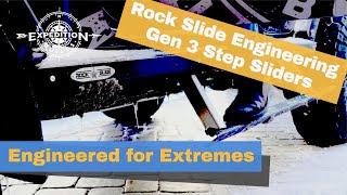 Rock Slide Engineering Gen 3 Step Sliders, engineered for the the Extreme - Jeep JL
