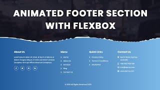 How To Make Animated Website Footer Design Using HTML And CSS Step by Step Tutorial