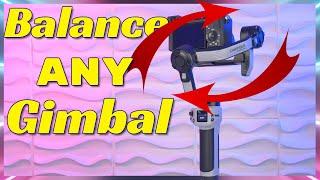 Zhiyun Cinepeer 3E -  How to balance a gimbal #filmmaking