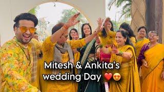 Ankita & Mitesh Wedding Day ️ | Bride Entry | Aditya satpute vlogs