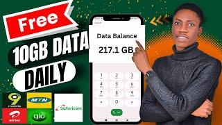FREE 10GB Data Daily (ALL NETWORK) | Get FREE Browsing DATA on MTN, GLO, 9mobile, Airtel, Safaricom