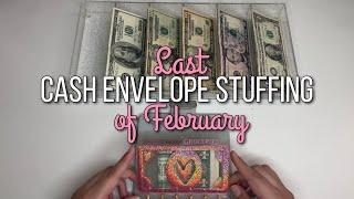 Last February Cash Envelope Stuffing | Wallet, Sinking Funds & Savings Challenges