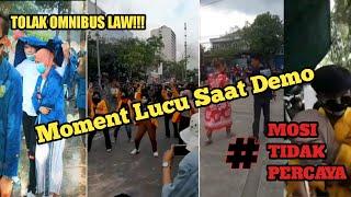 Moment Moment Lucu dan uwu uwuan saat Demo tolak Omnibus law